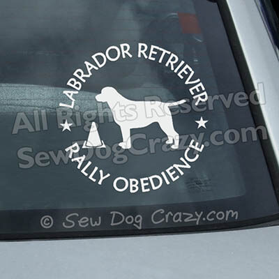 Lab Rally Obedience Car Stickers