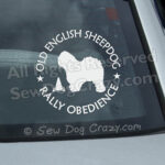 Old English Sheepdog Rally Obedience Car Stickers