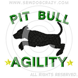 Embroidered Pit Bull Agility Gifts
