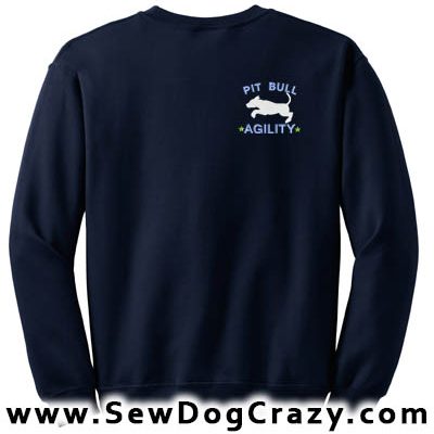 Embroidered Pit Bull Agility Sweatshirts