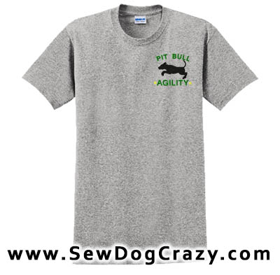 Embroidered Pit Bull Agility TShirt