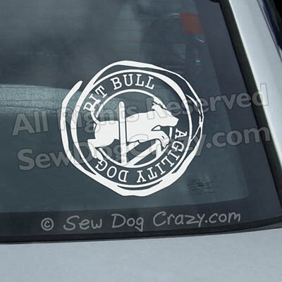 Agility Pit Bull Window Decals