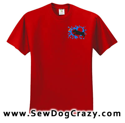 Embroidered Pit Bull Dock Jumping Tees