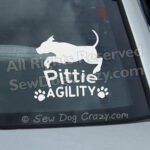 Agility Pit Bull Car Window Stickers