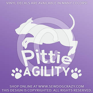 Agility Pit Bull Decals