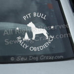 Pit Bull Rally Obedience Window Stickers