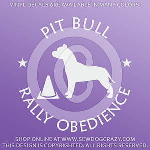 Pit Bull RallyO Decals