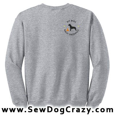 Embroidered Pit Bull Rally Obedience Sweatshirts