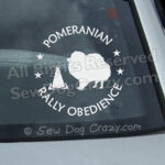 Pomeranian RallyO Car Window Stickers