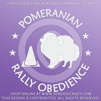 Pomeranian Rally Obedience Decals