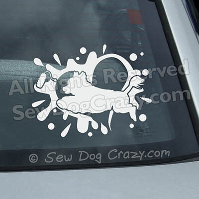 Portuguese Water Dog Dock Jumping Car Window Stickers