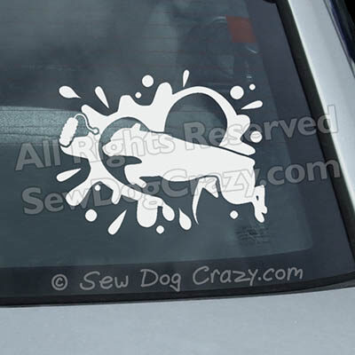 Dock Jumping Rottweiler Car Window Stickers