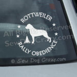 Rottweiler Rally-O Window Stickers