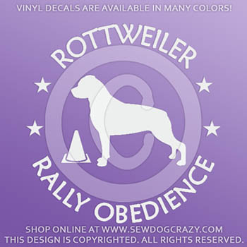 Rottweiler Rally Obedience Decals