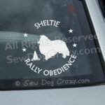 Sheltie Rall Obedience Car Window Stickers