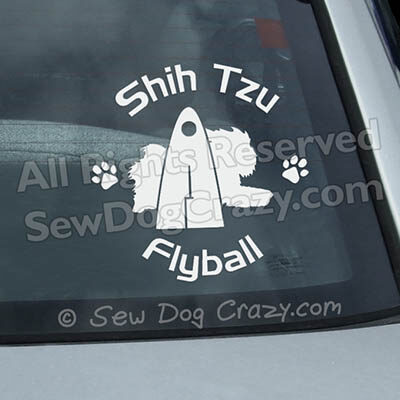 Flyball Shih Tzu Car Window Stickers