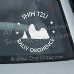 Shih Tzu Rally Obedience Car Window Stickers