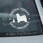Tibetan Terrier RallyO Car Window Stickers