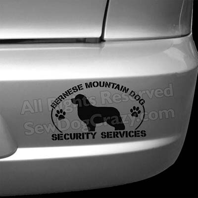 Bernese Mountain Dog Security Bumper Sticker