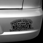 Border Collie On Board Car Decals