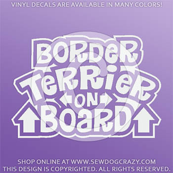 Border Terrier on Board Vinyl Decals