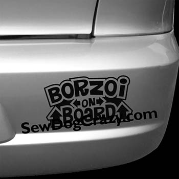 Borzoi on Board Bumper Stickers
