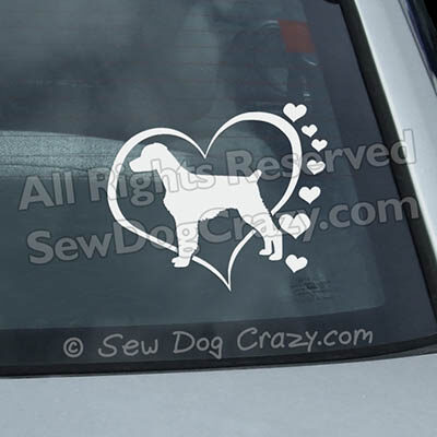 Love French Brittany Car Decals