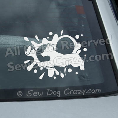 Dock Jumping Brittany Car Window Stickers