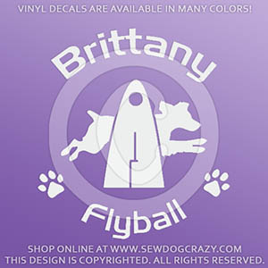 Brittany Flyball Dog Decals