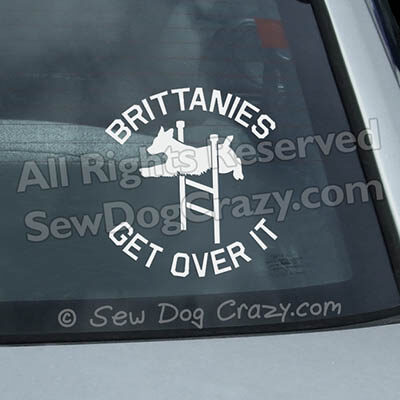 Brittany Agility Dog Car Window Stickers