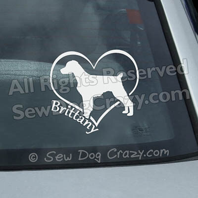 Heart Brittany Car Decal