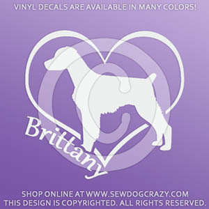 Heart Brittany Decal