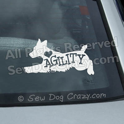 Love Agility Brittany Window Sticker