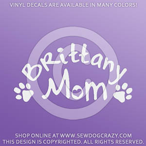 Brittany Dog Mom Decal
