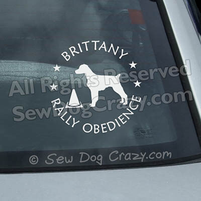 Brittany Rally Obedience Car Decals