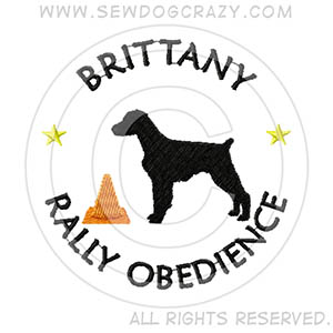 Embroidered Brittany Rally Obedience Shirts