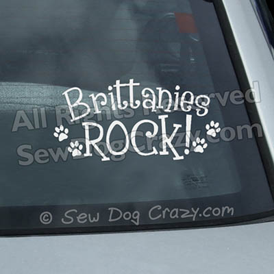 Brittanies Rock Car Window Sticker