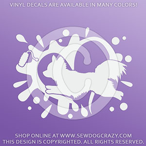 Dock Jumping Long Haired Chihuahua Decals