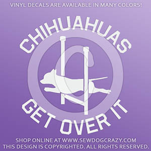 Funny Chihuahua Agility Vinyl Decal