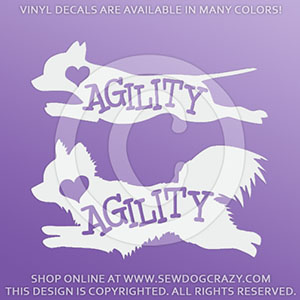 Love Agility Chihuahua Decals