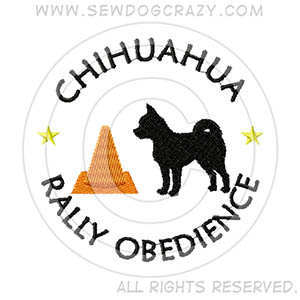 Embroidered Chihuahua RallyO Gifts