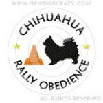 Embroidered Long Haired Chihuahua Rally Obedience Shirts
