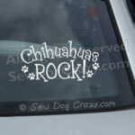 Chihuahuas Rock Window Decals