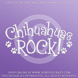 Chihuahuas Rock Decals