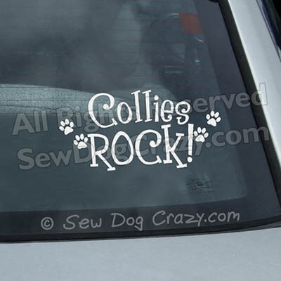 Collies Rock Window Stickers