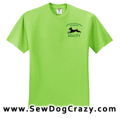 Embroidered German Shorthaired Pointer Agility Tshirt
