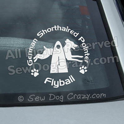 German Shorthaired Pointer Flyball Car Stickers