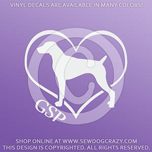 Heart German Shorthaired Pointer Decal