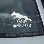German Shorthaired Pointer Agility Car Window Stickers
