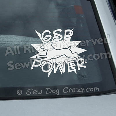 German Shorthaired Pointer Power Car Stickers